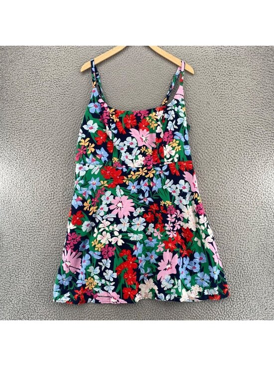 Old Navy Dresses & Skirts - Old Navy Dress Womens Extra Large Navy Multi Floral Linen Fit & Flare Sundress